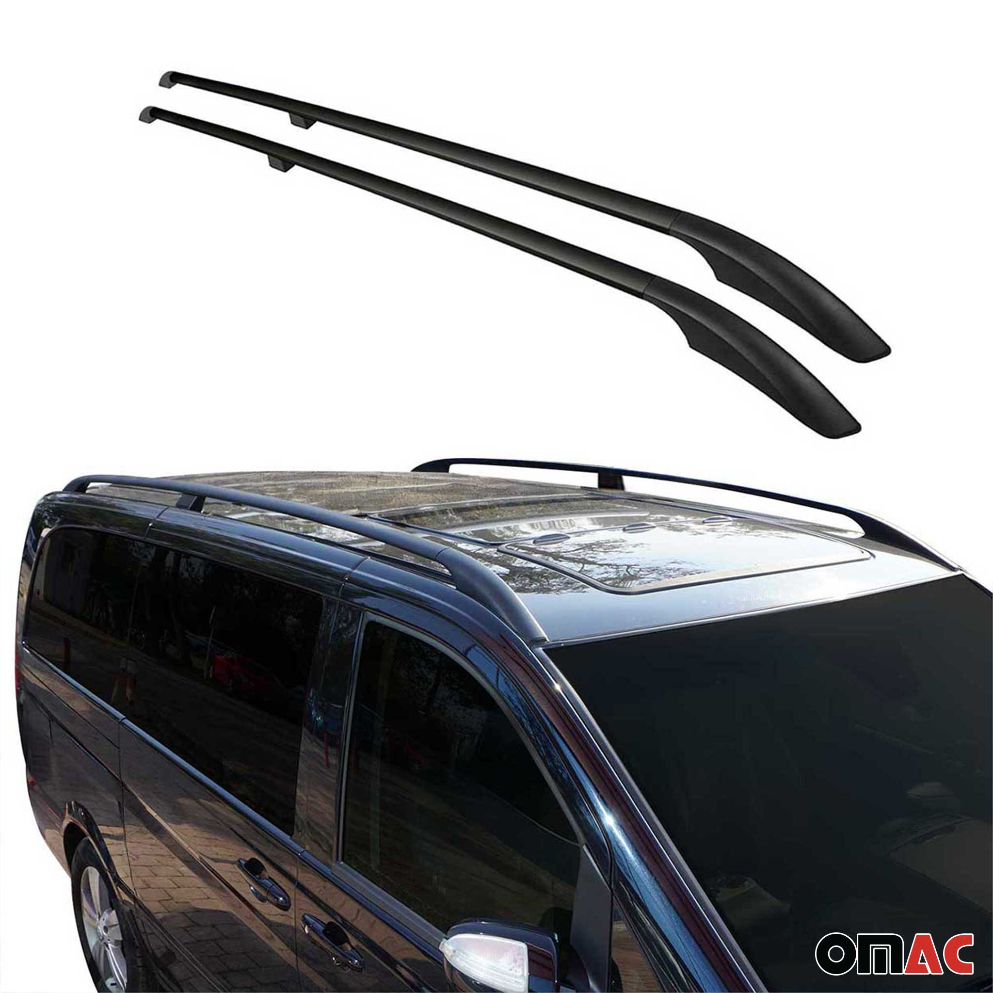 2004-2010 VW Touareg Roof Rack Rails Side Rails Black
