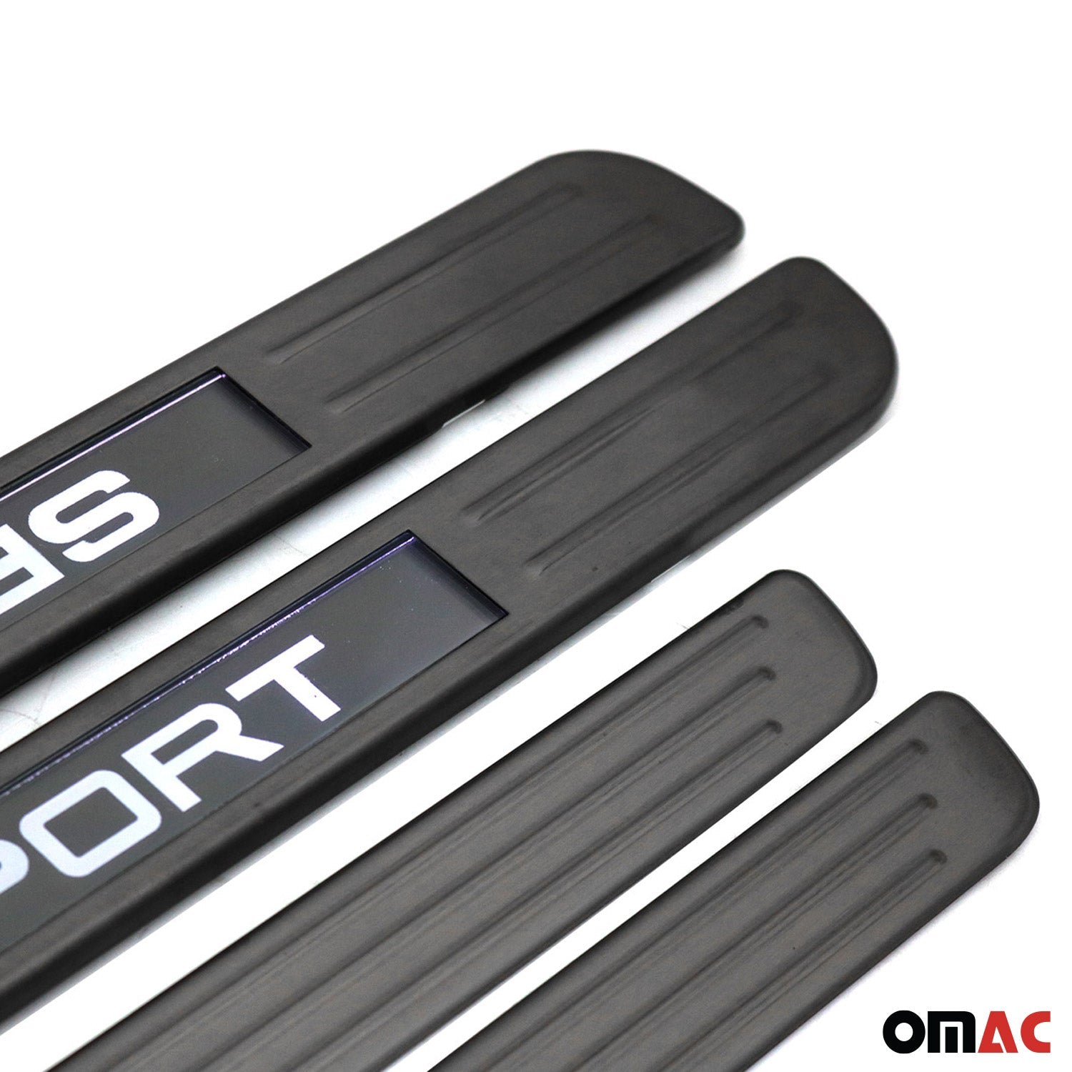 Honda Door Sill Scuff Plate Illuminated Brushed Stainless Steel Brushed Dark 4Pcs