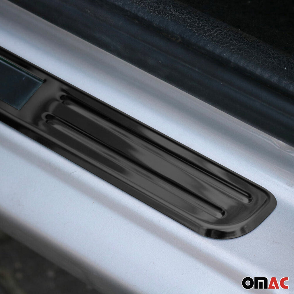BMW Door Sill Scuff Plate Illuminated Exclusive Stainless Steel Dark 4 Pcs