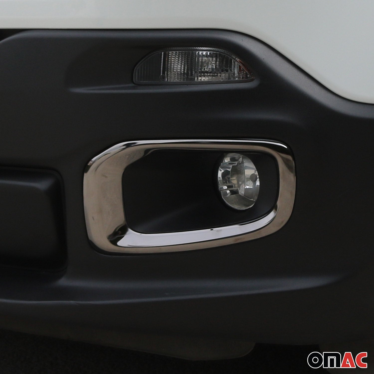 2015-2018 Jeep Renegade Fog Light Lamp Bezel Cover Steel Dark 2 Pcs