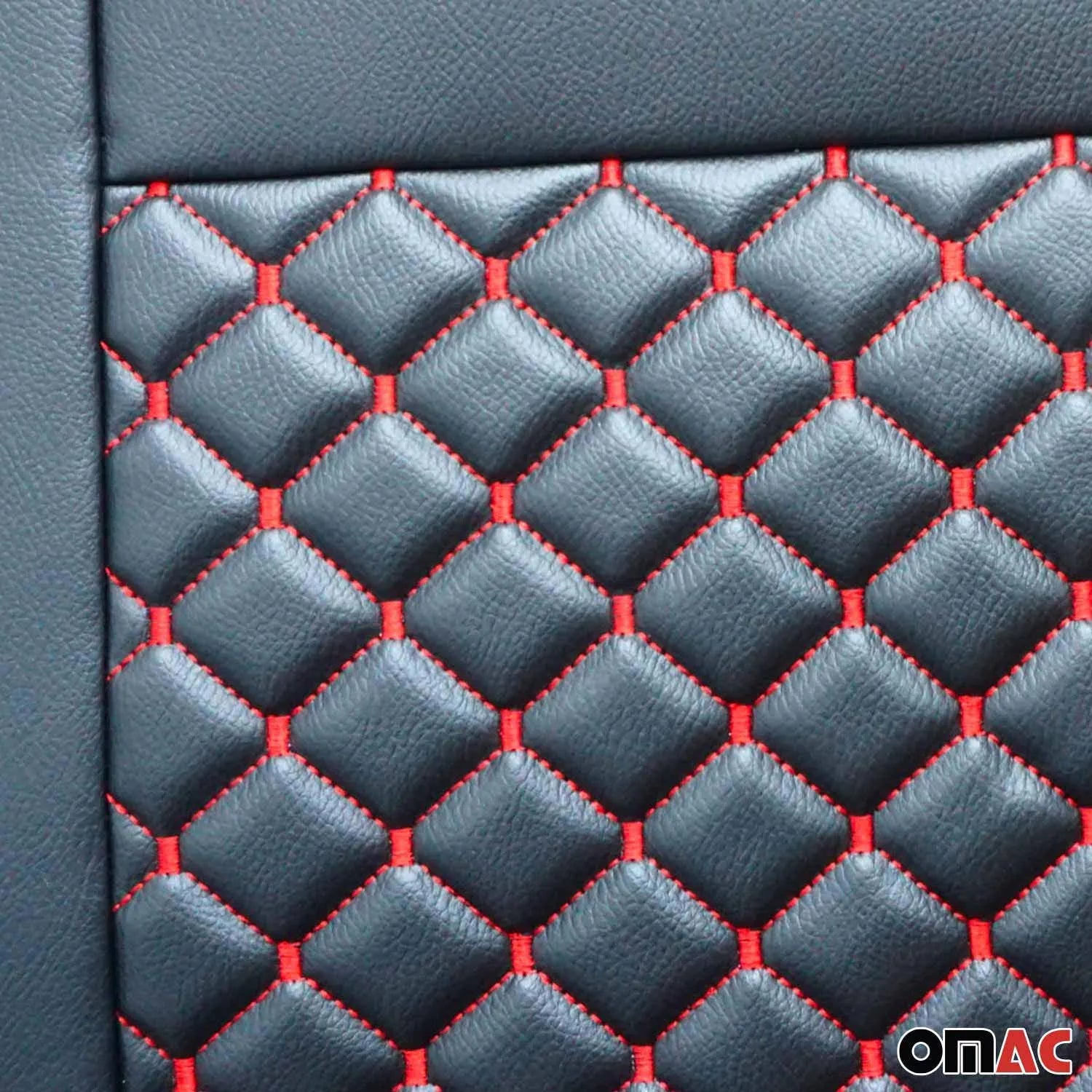 2015-2026 Ford Transit Leather Custom fit Car Seat Cover Black Red