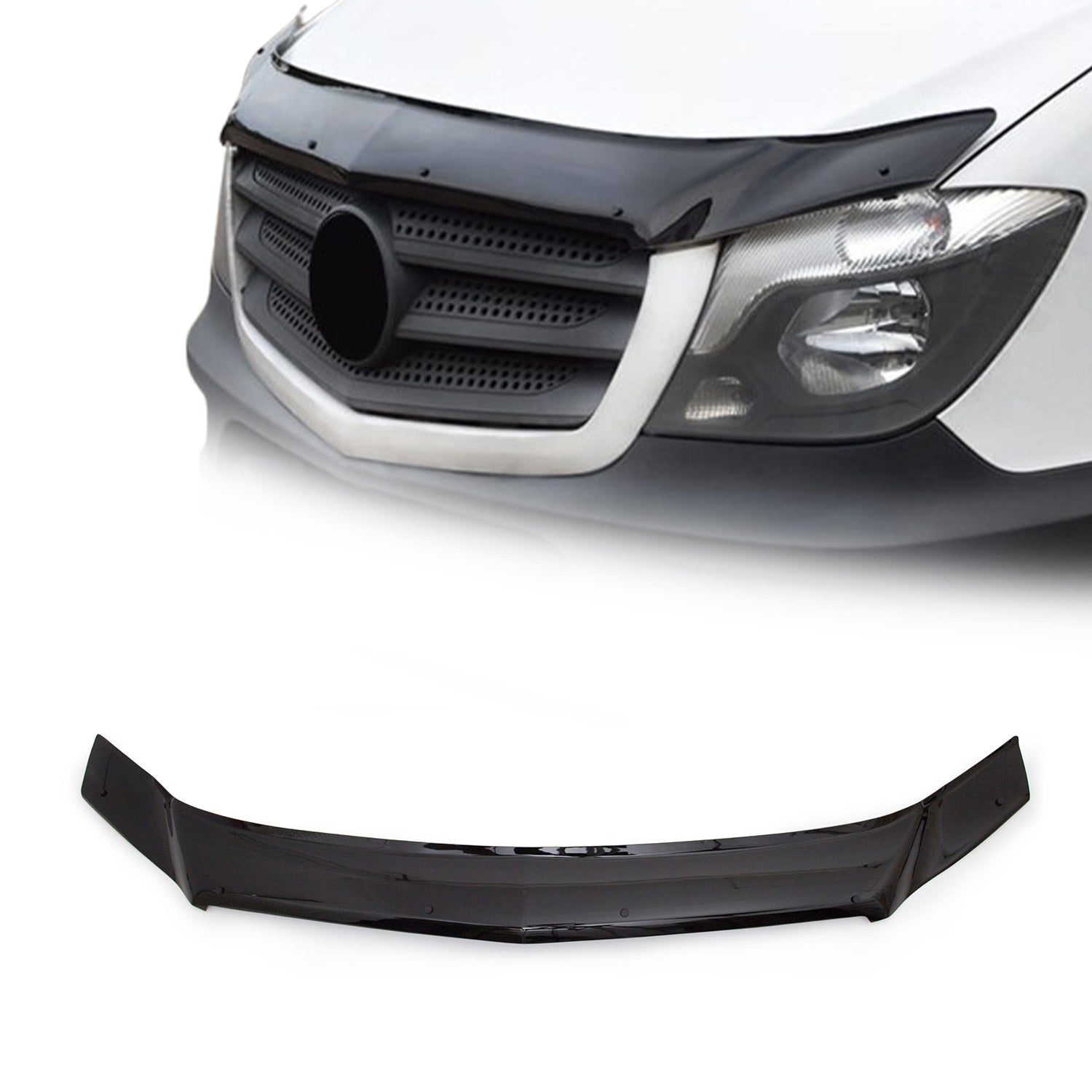 2014-2018 Mercedes Sprinter W906 Front Bug Shield Hood Deflector 1 Pc Smoke
