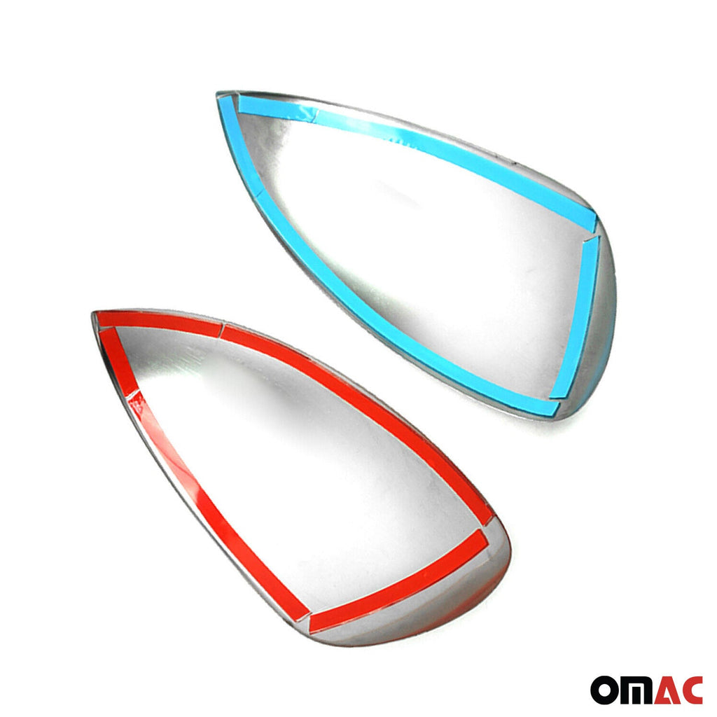 2011-2014 Nissan Juke Side Mirror Cover Caps Stainless Steel Silver 2 Pcs