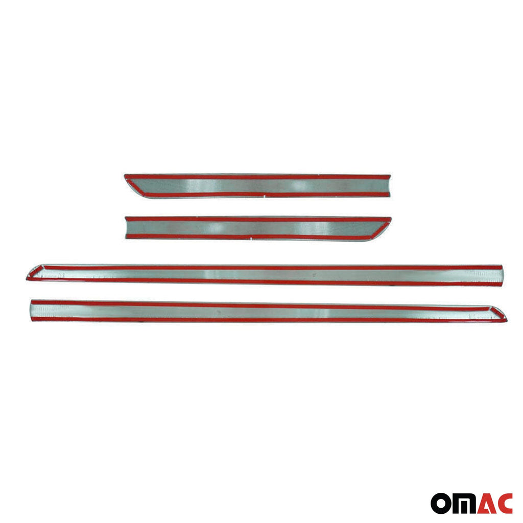Ford Side Door Molding Trim Skirt Garnish Stainless Steel Gloss 4Pcs