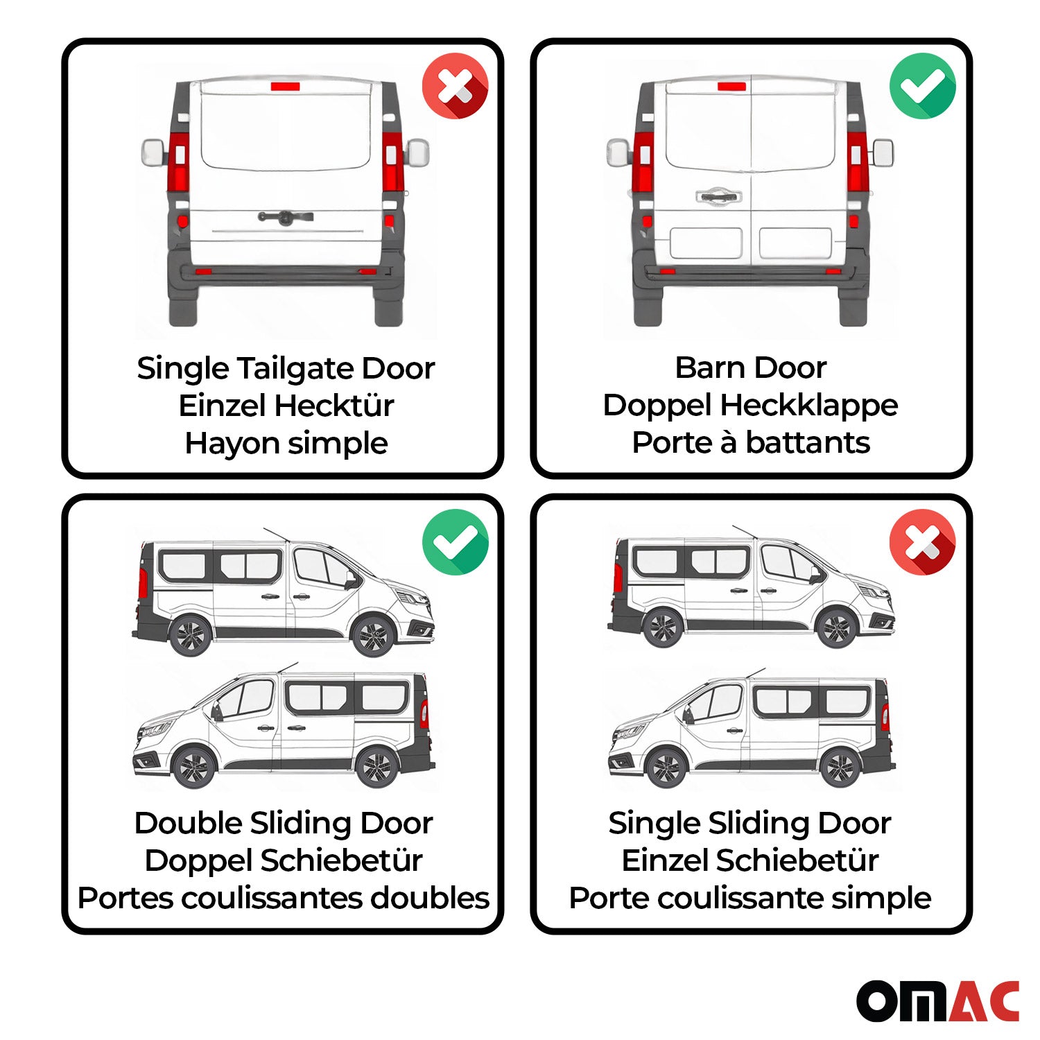 1992-2003 VW Eurovan Side Window Curtain Sunshade Sliding Door 2x Tailgate 1x