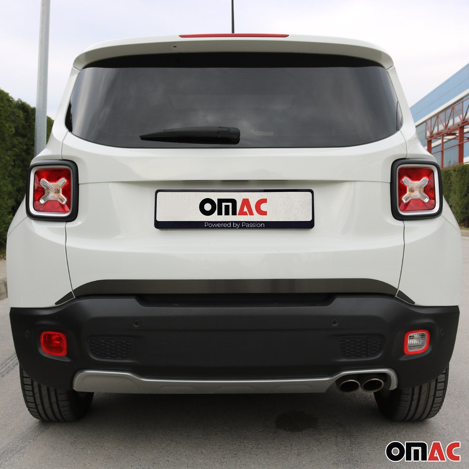 2015-2018 Jeep Renegade Rear Trunk Molding Trim Brushed Steel Dark 3 Pcs