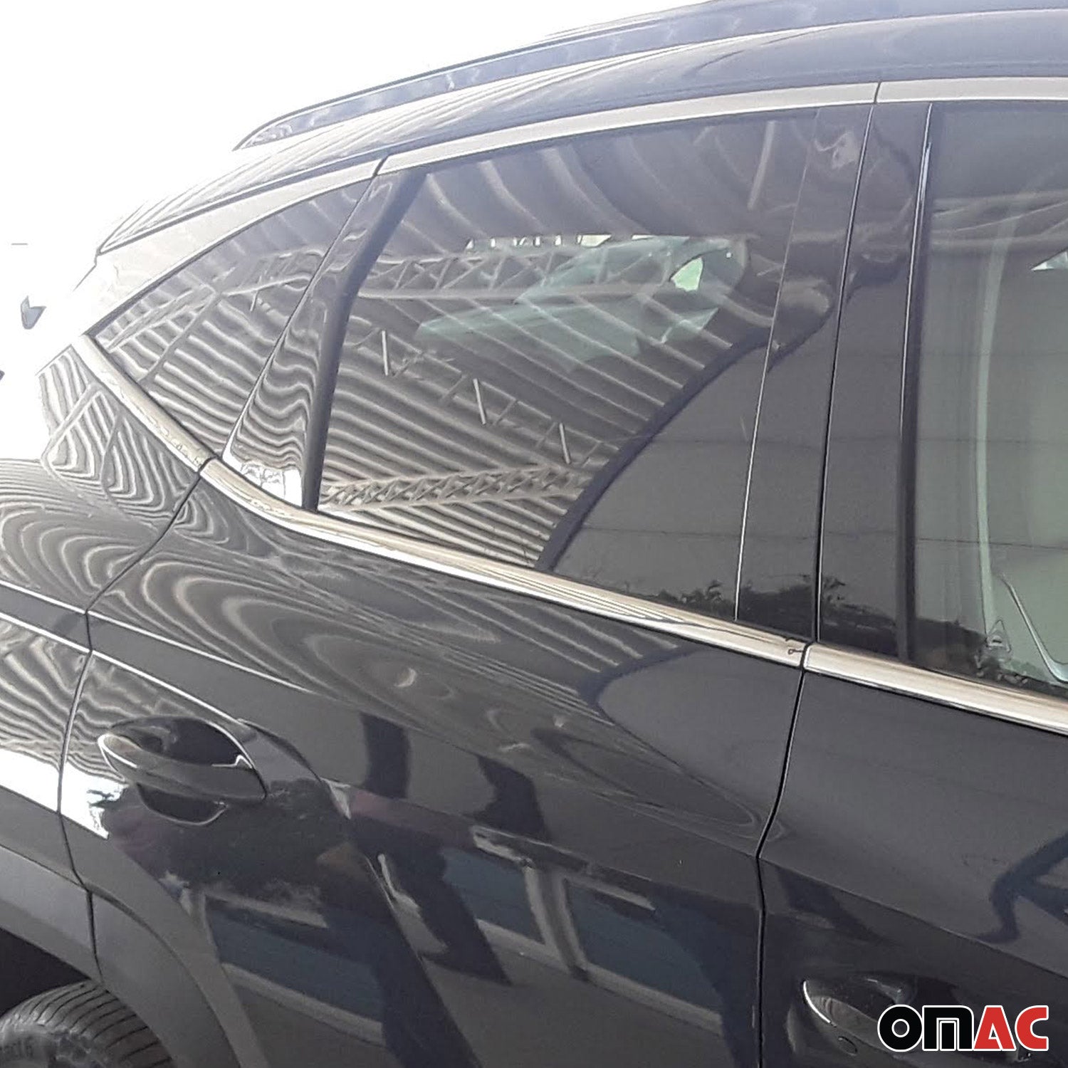 2022-2026 Hyundai Tucson Window Molding Trim Streamer Silver 6Pcs Stainless Steel