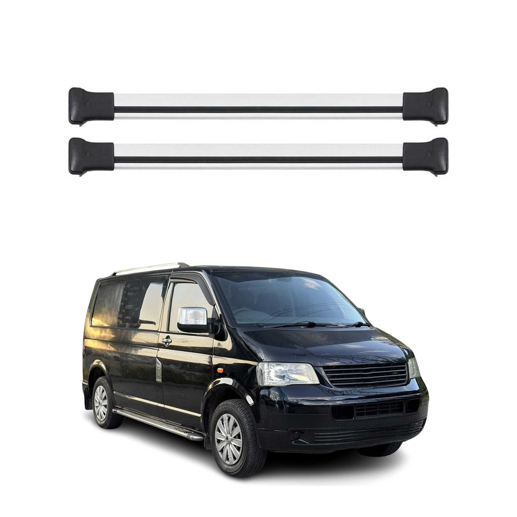 2003-2015 VW T5 Transporter Roof Rack Cross Bars Silver