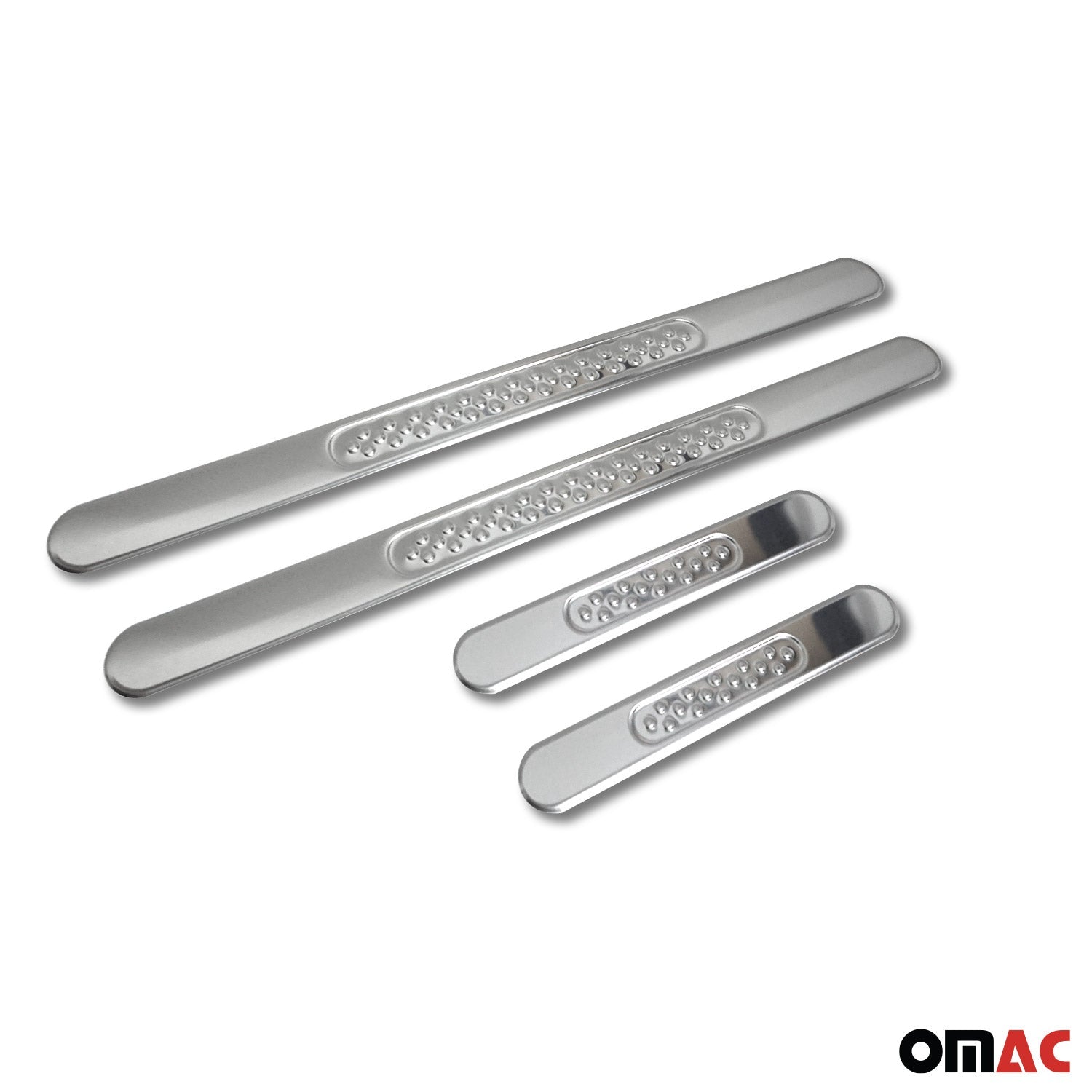 Jeep Grand Cherokee Door Sill Scuff Plate Scratch Protector Gloss Stainless Steel Silver 4 Pcs