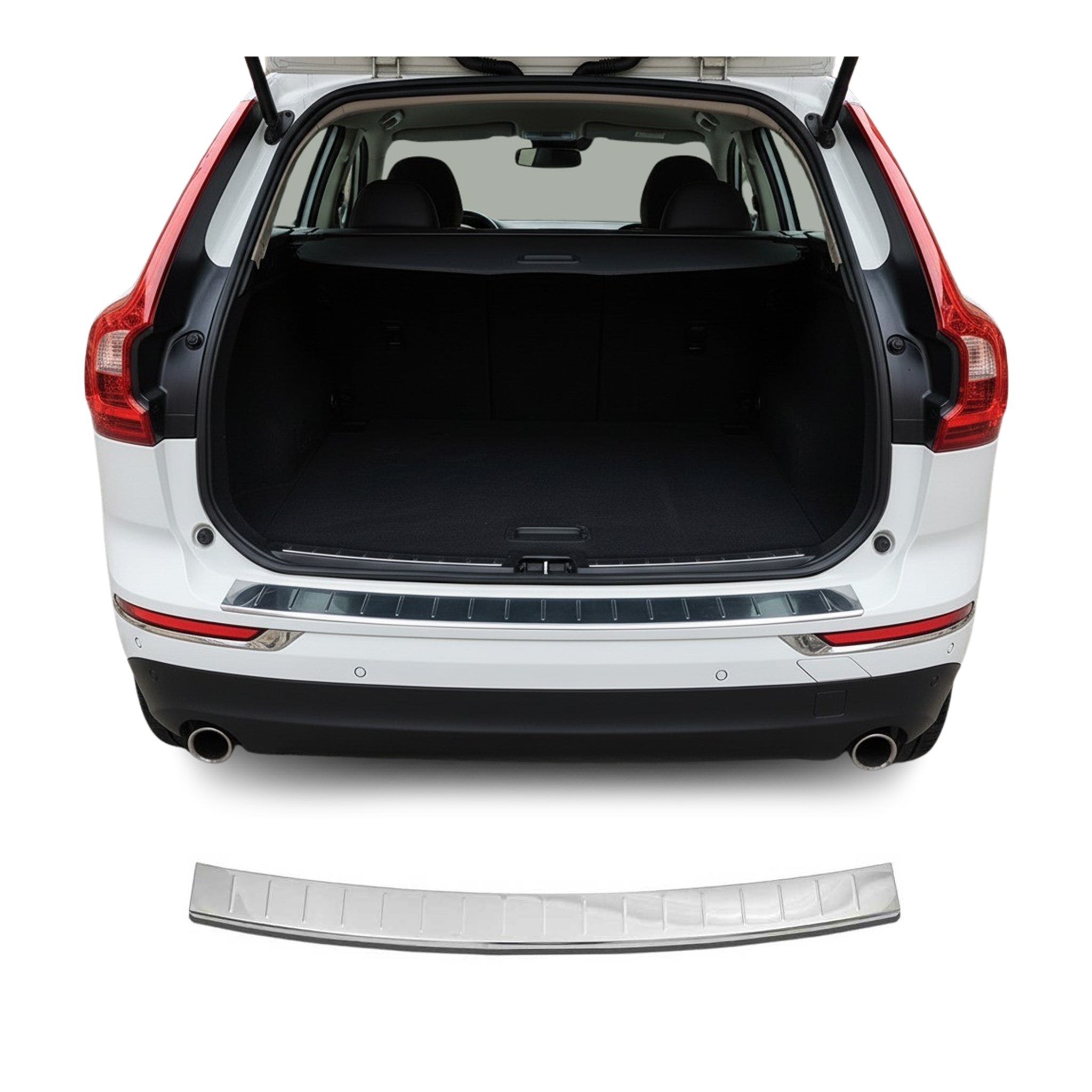 2018-2026 Volvo XC60 Rear Bumper Sill Cover Protector Guard Stainless Steel