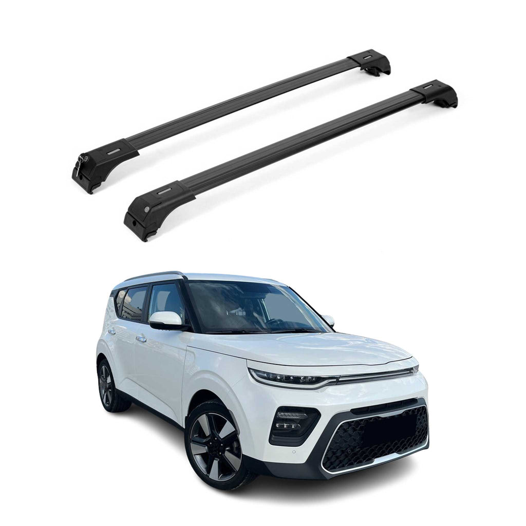 2020-2025 Kia Soul X-Line Roof Rack Cross Bras Luggage Carrie Black 2 pieces