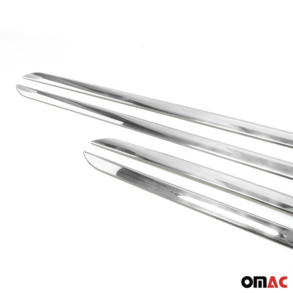 2014-2019 Smart Forfour Side Door Molding Trim Skirt Garnish Stainless Steel Silver 4Pcs