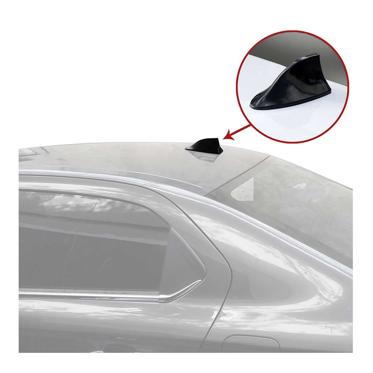 Car Shark Fin Antenna Roof Radio AM/FM Signal Aerial Accessories Black