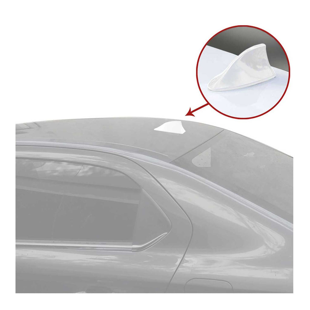Car Shark Fin Antenna Roof Radio AM/FM Signal Aerial Accessories White