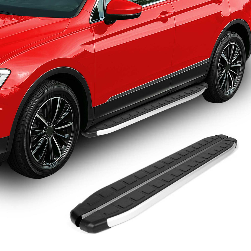 2010-2013 Ford Transit Connect L1 Short WB Running Boards Side Steps Silver & Black