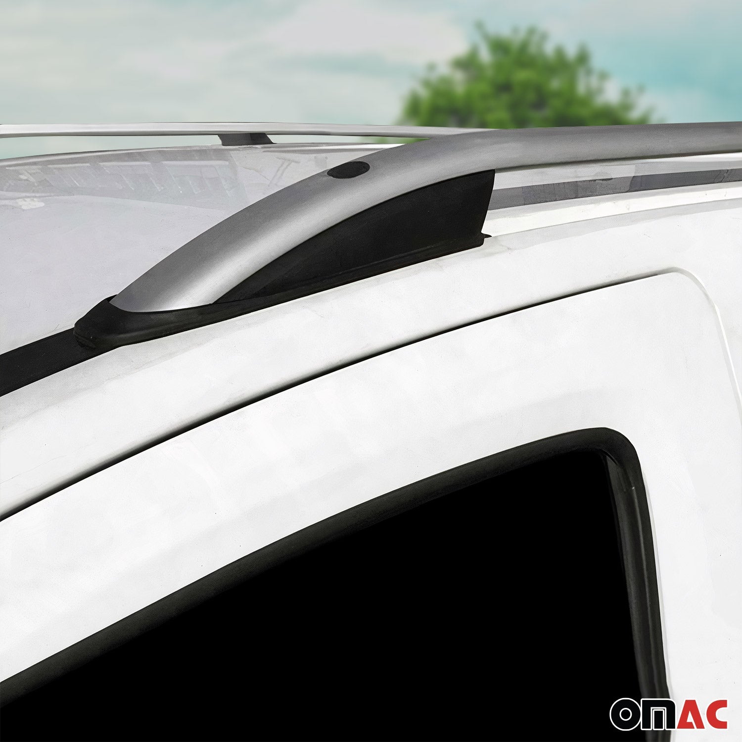 For 2003-2010 Porsche Cayenne Roof Rack Side Rails Aluminium Gray 2 Pcs