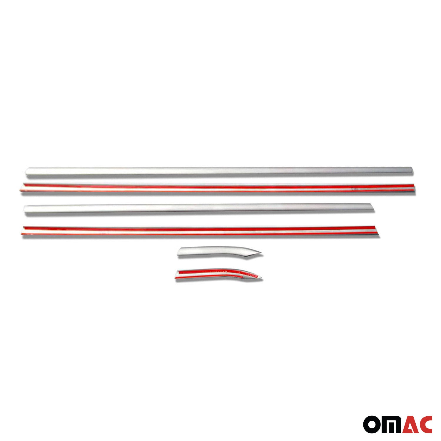 Window Molding Trim Set Streamer for Ford Fiesta 2011-2019 Stainless Steel 16Pcs