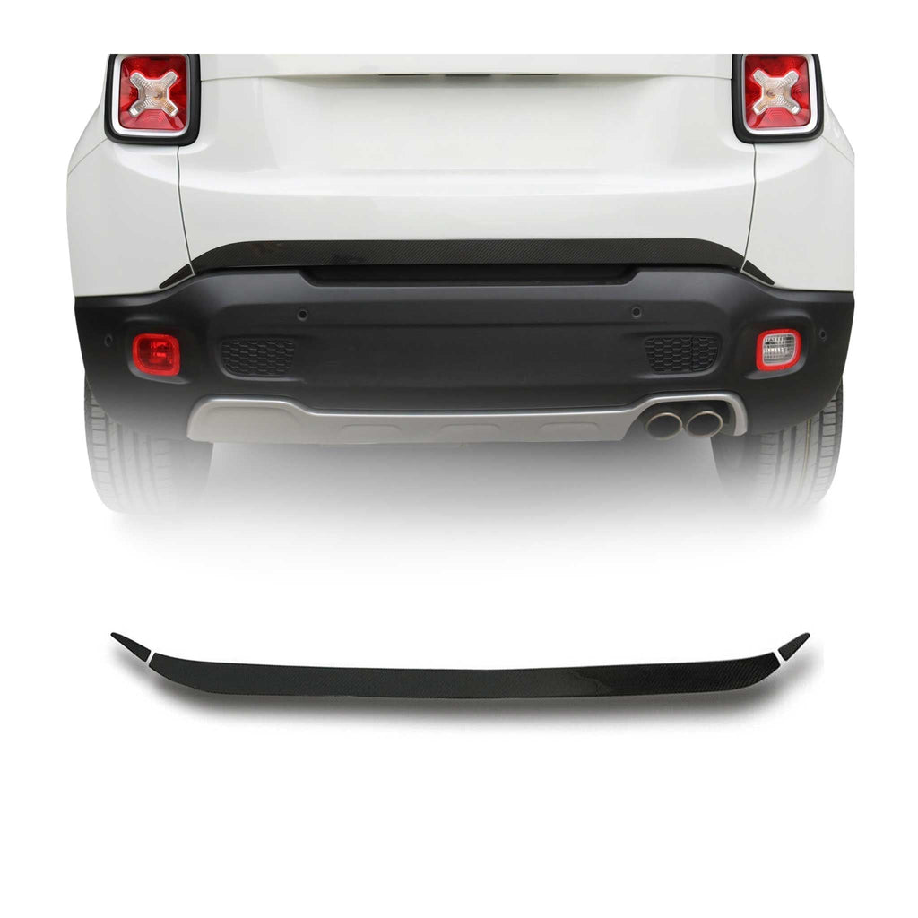 2019-2024 Jeep Renegade Rear Trunk Molding Trim Carbon Fiber Black 3 Pcs