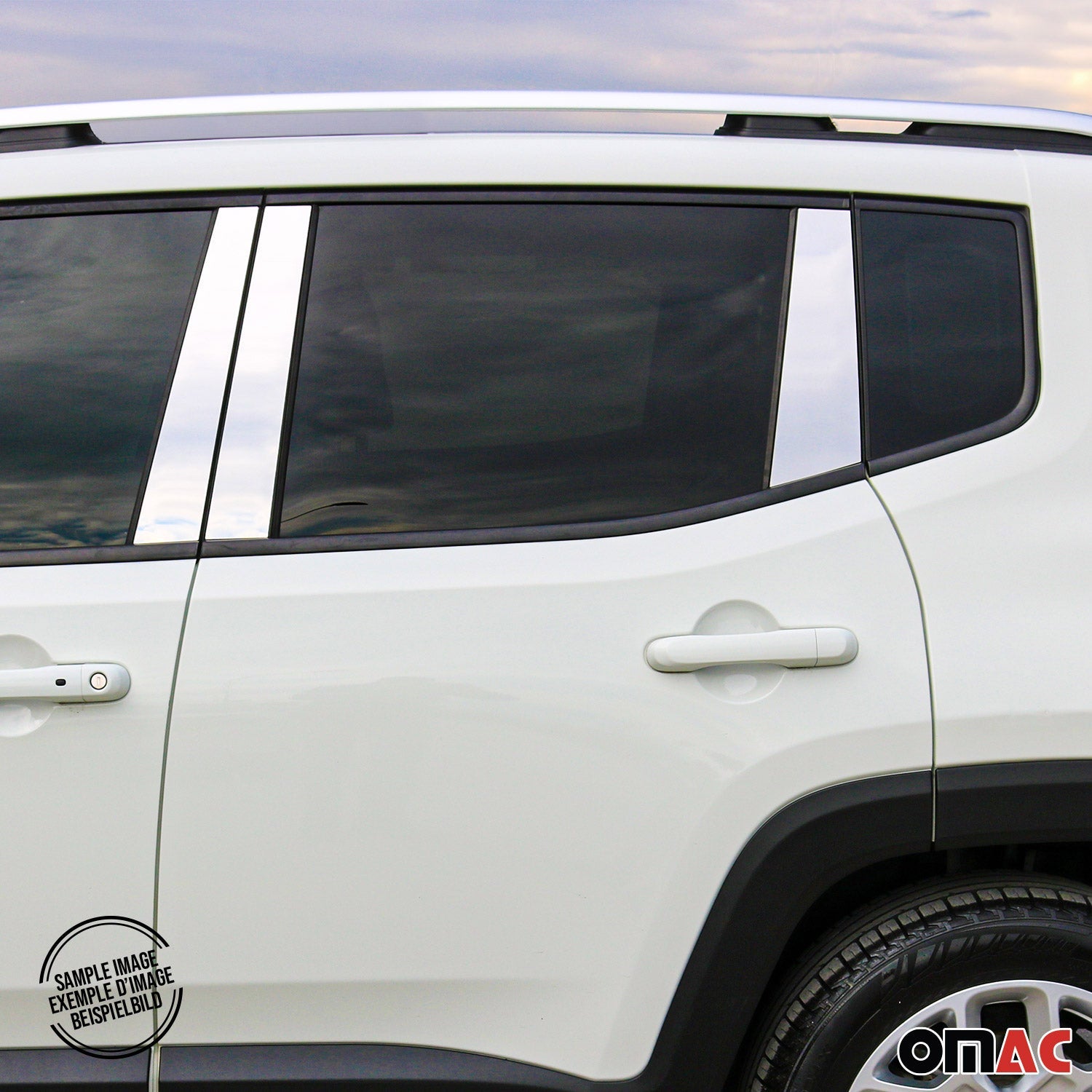 2010-2015 Hyundai Tucson Window B Pillar Posts Door Trim Stainless Steel Silver 6x