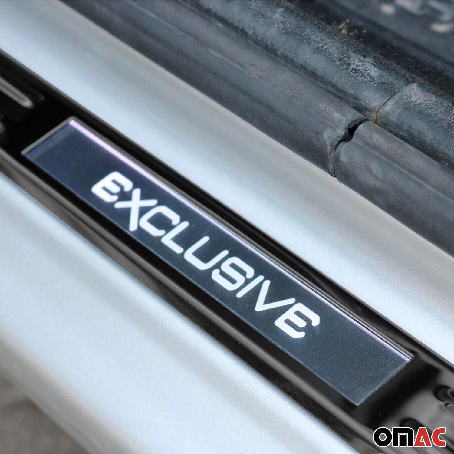 Toyota Door Sill Scuff Plate Illuminated Exclusive Stainless Steel Dark 4 Pcs