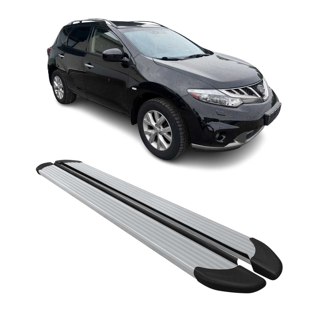 2009-2014 Nissan Murano Running Boards Side Steps Silver