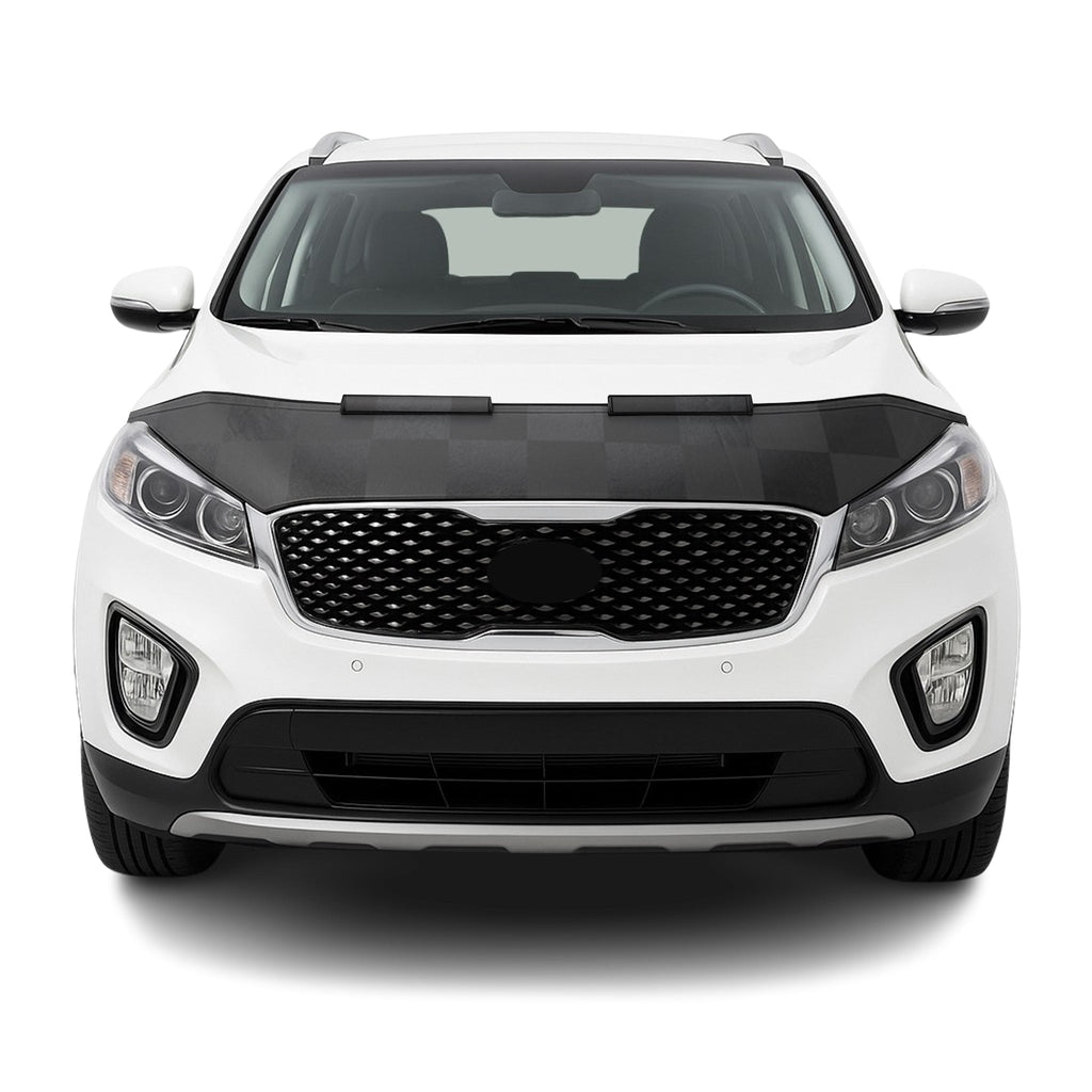 2016-2020 Kia Sorento Car Bonnet Mask Hood Bra Black Chequered 1 Pc