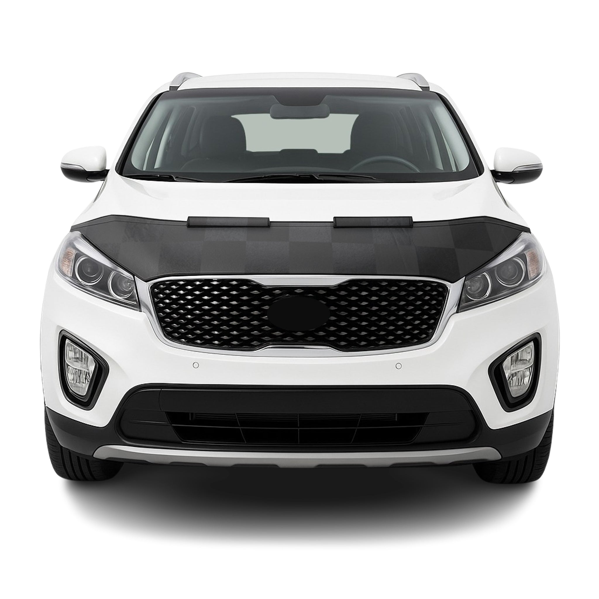 2016-2020 Kia Sorento Car Bonnet Mask Hood Bra Black Chequered 1 Pc