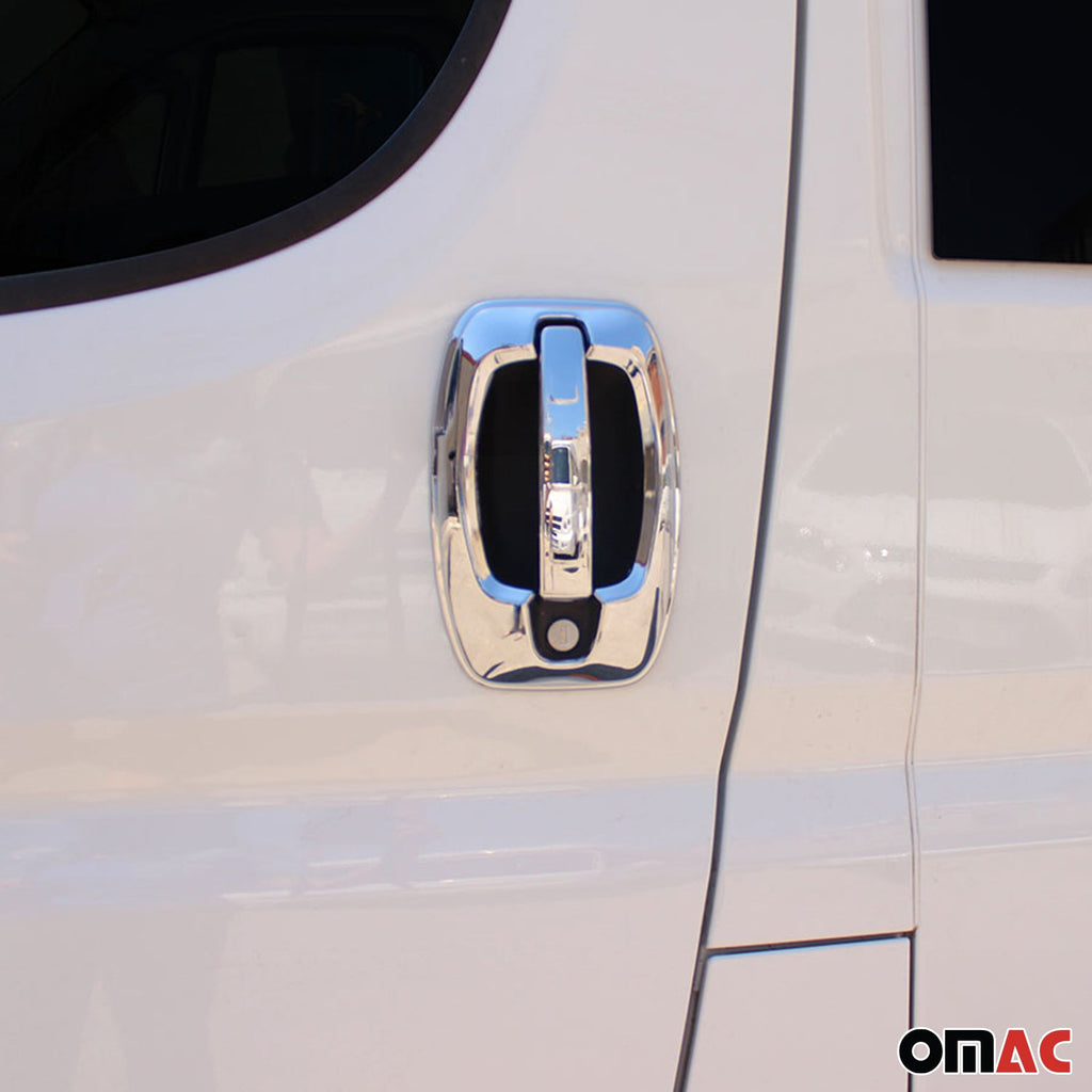 2014-2022 RAM ProMaster Car Door Handle Cover Protector Silver Chrome 8 Pcs