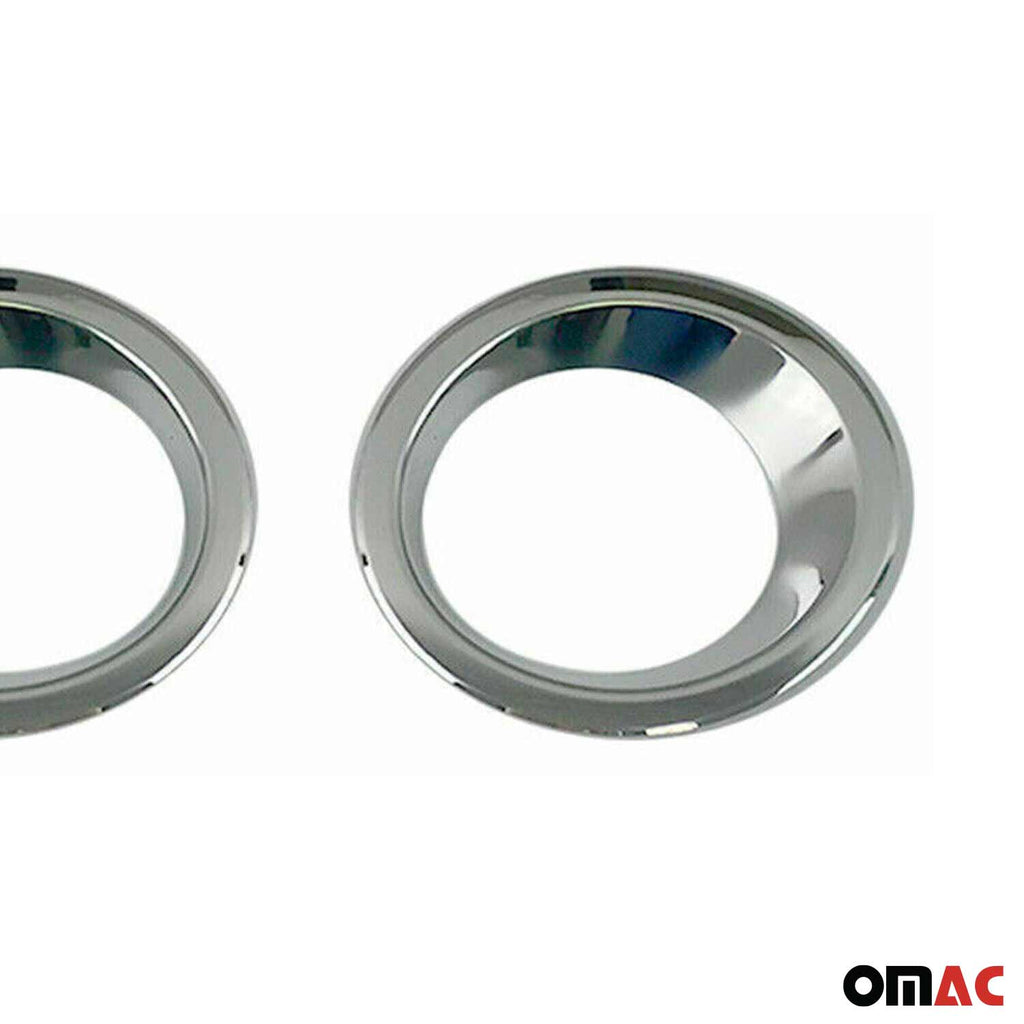 2010-2013 Kia Soul Fog Light Lamp Bezel Cover Stainless Steel Silver 2 Pcs