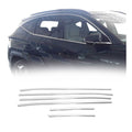 2022-2026 Hyundai Tucson Window Molding Trim Streamer Silver 6Pcs Stainless Steel