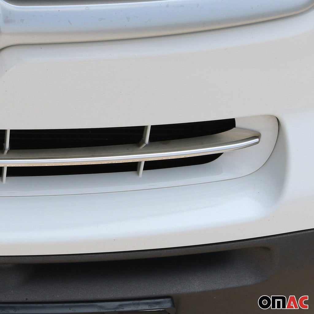 2014-2020 Fiat 500L Rockstar Front Bumper Grill Trim Molding Stainless Steel Silver