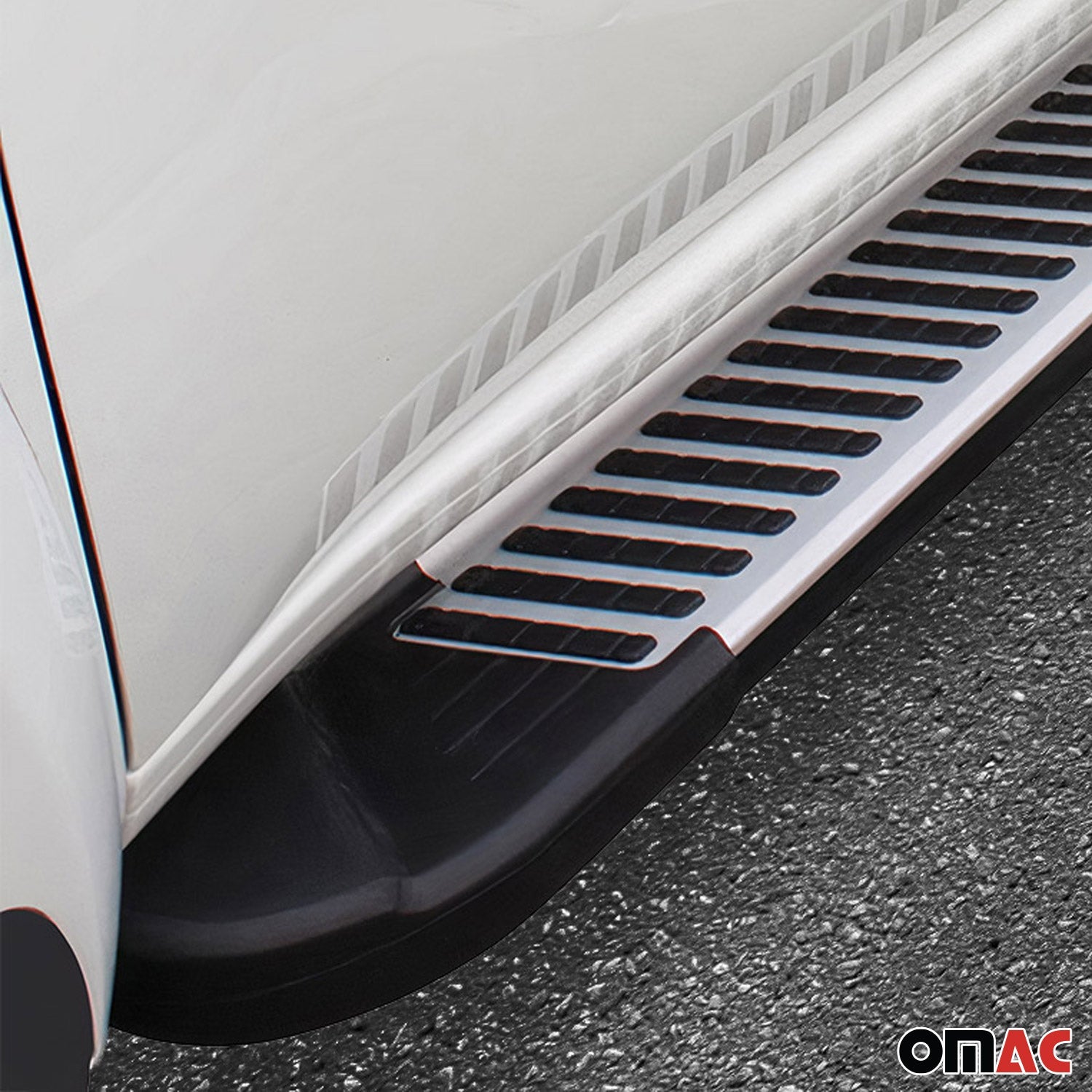 2011-2020 Mazda BT-50 Double Cab Running Boards Side Steps Silver & Black
