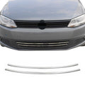 2011-2014 VW Jetta A6 Front Bumper Trim Molding Stainless Steel Silver 2 Pcs