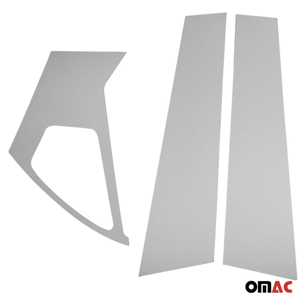 2011-2017 Nissan Juke Window B Pillar Posts Door Trim Cover Stainless Steel Silver 6x