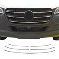 2019-2026 Mercedes Sprinter W907 910 Front Bumper Grill Trim Brushed Stainless Steel