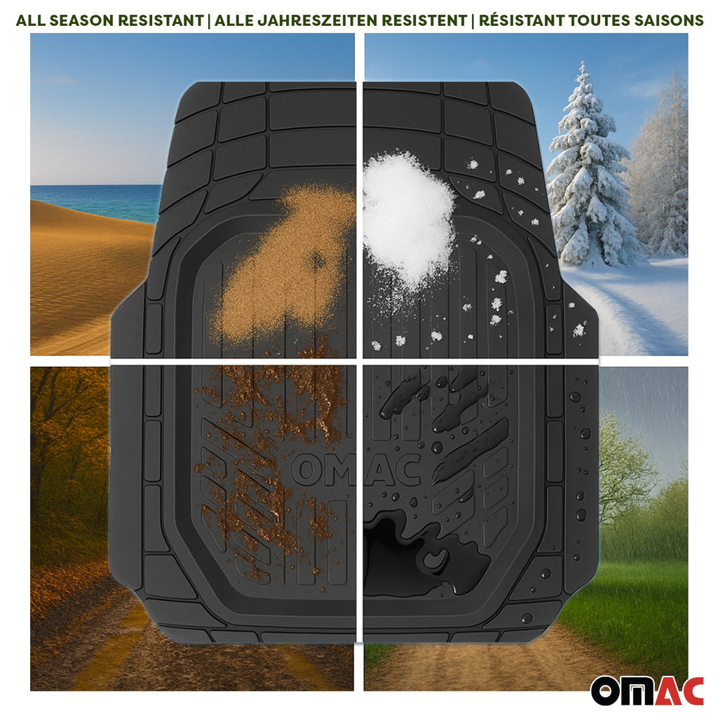 Mercedes Semi-Custom fit Floor Mats Liner All Weather 3D Black Waterproof 4Pcs