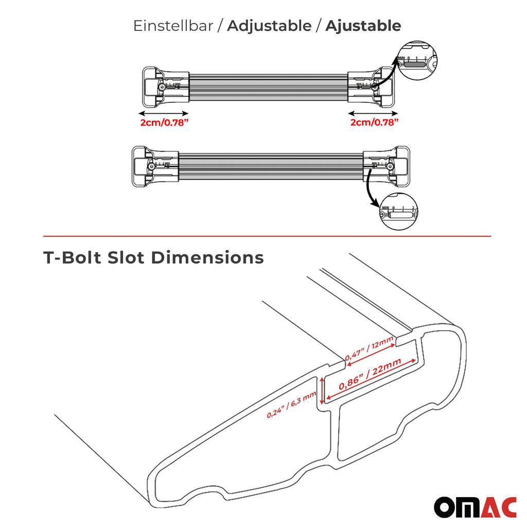 2019-2025 Subaru Forester V Roof Rack Cross Bars Silver