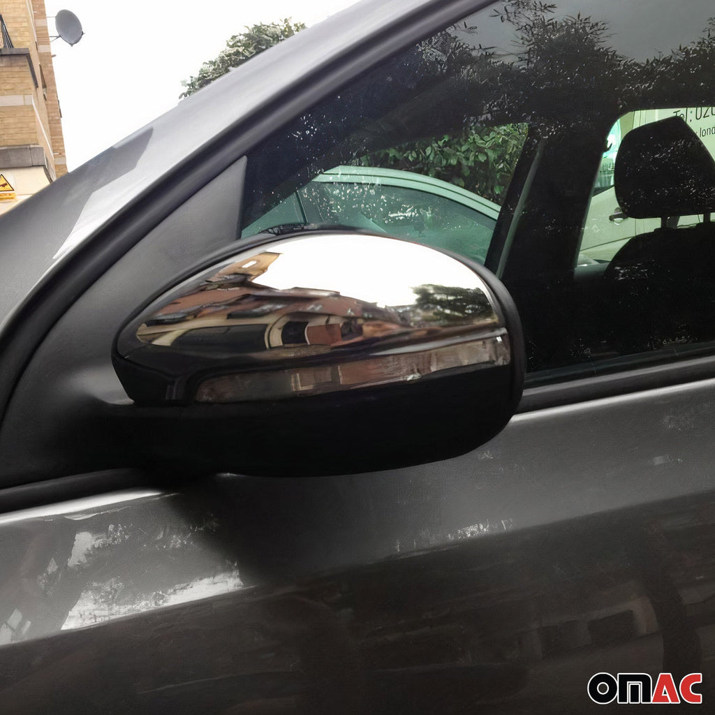 2010-2014 VW Golf Mk6 Side Mirror Cover Caps Stainless Steel Silver 2 Pcs