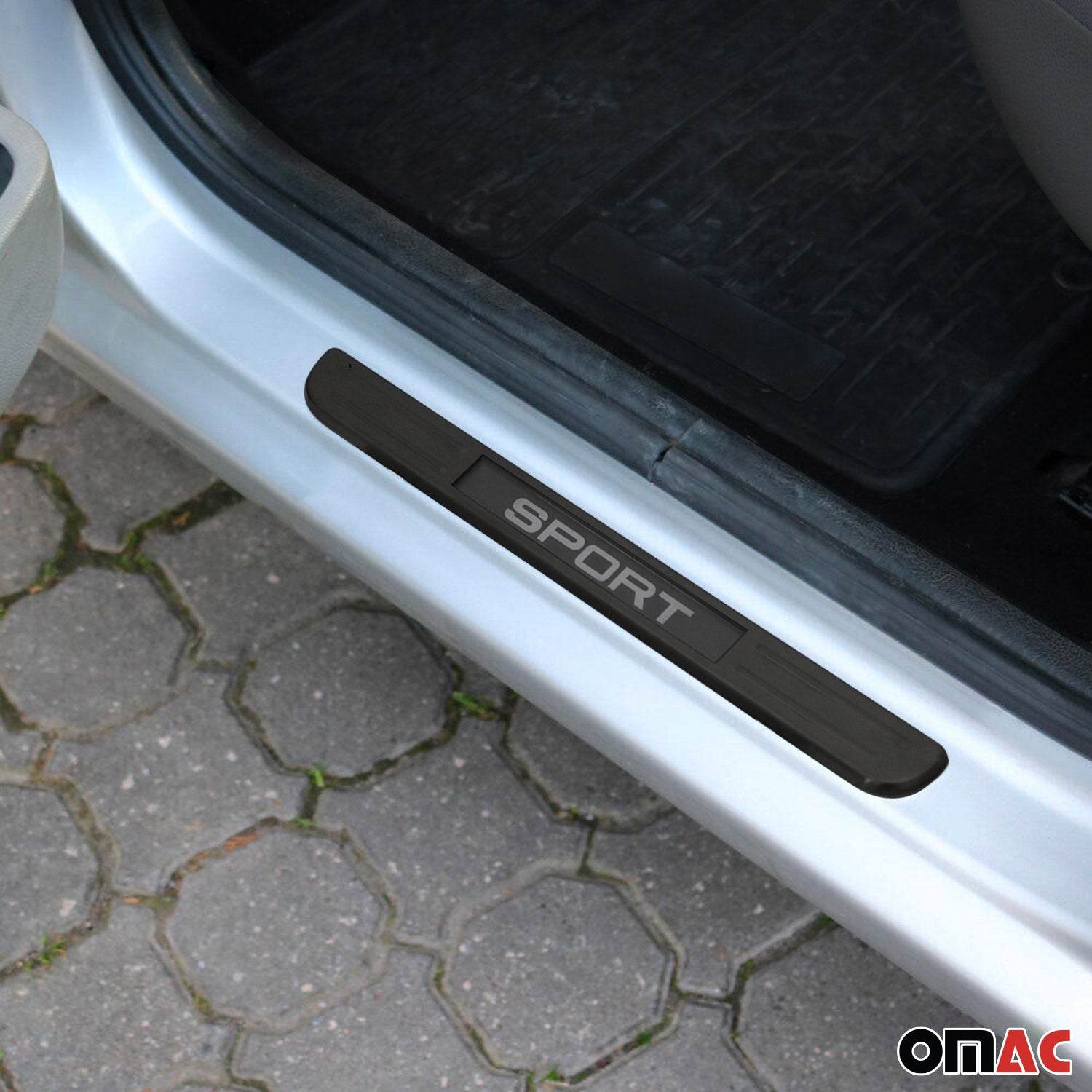 Jeep Door Sill Scuff Plate Illuminated Brushed Stainless Steel Brushed Dark 4Pcs