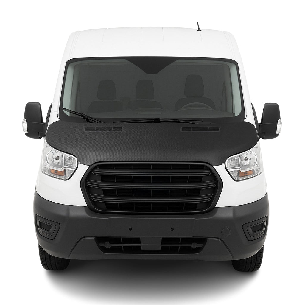 2015-2026 Ford Transit Car Bonnet Mask Hood Bra Carbon Black Full Coverage