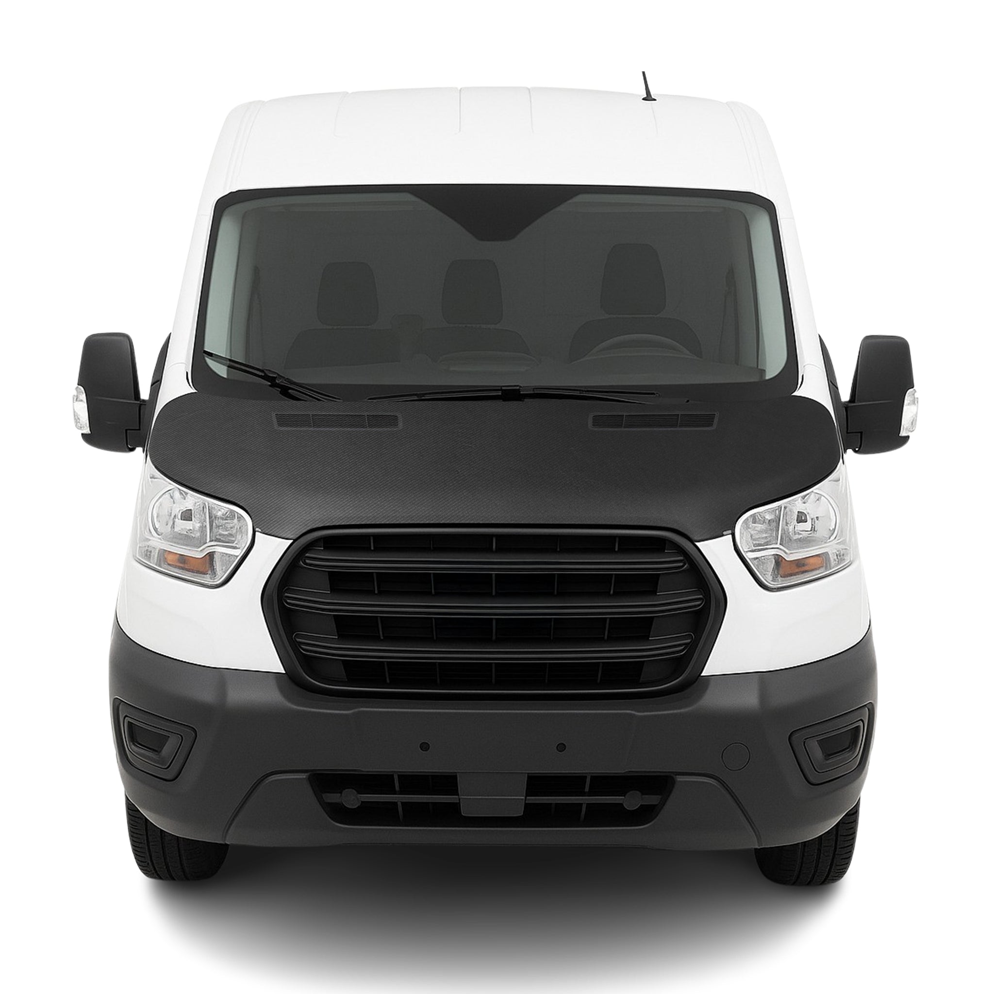 2015-2026 Ford Transit Car Bonnet Mask Hood Bra Carbon Black Full Coverage