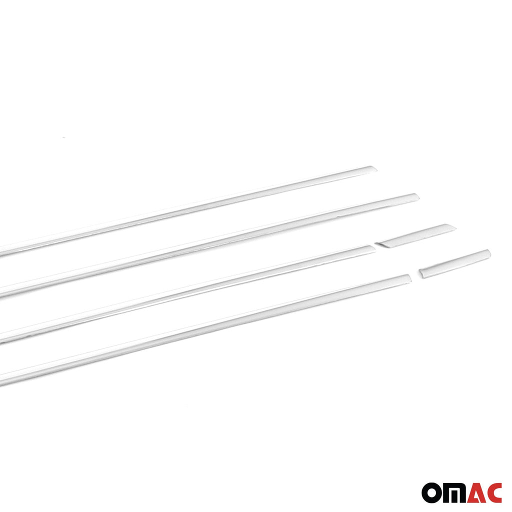 2022-2024 Volkswagen Golf MK8 Window Molding Trim Streamer Silver 6Pcs Stainless Steel