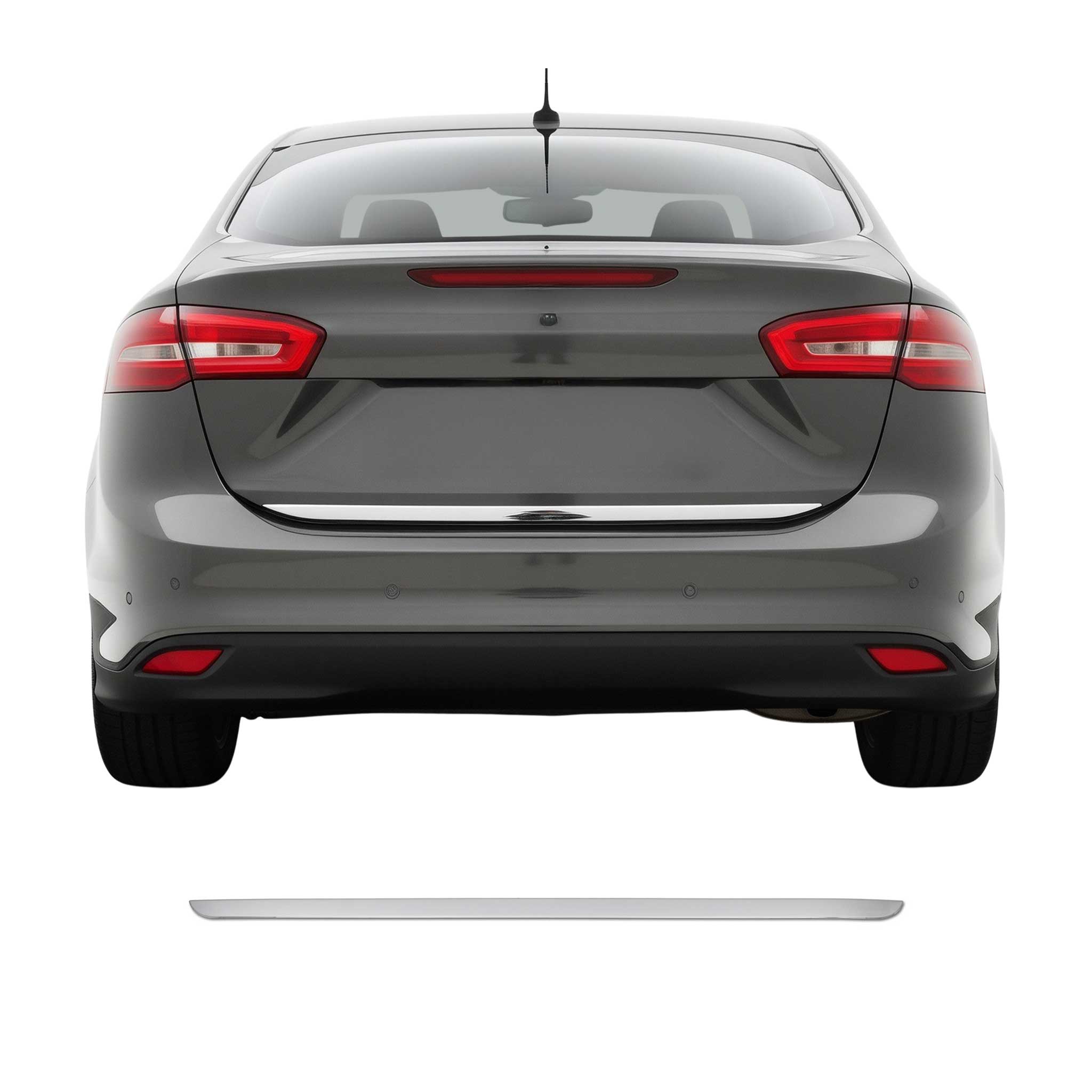 2015-2018 Ford Focus Sedan Rear Trunk Molding Trim Stainless Steel