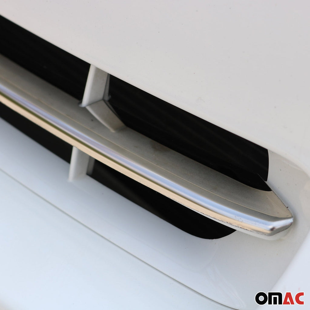 2014-2020 Fiat 500L Popstar Front Bumper Grill Trim Molding Stainless Steel Silver
