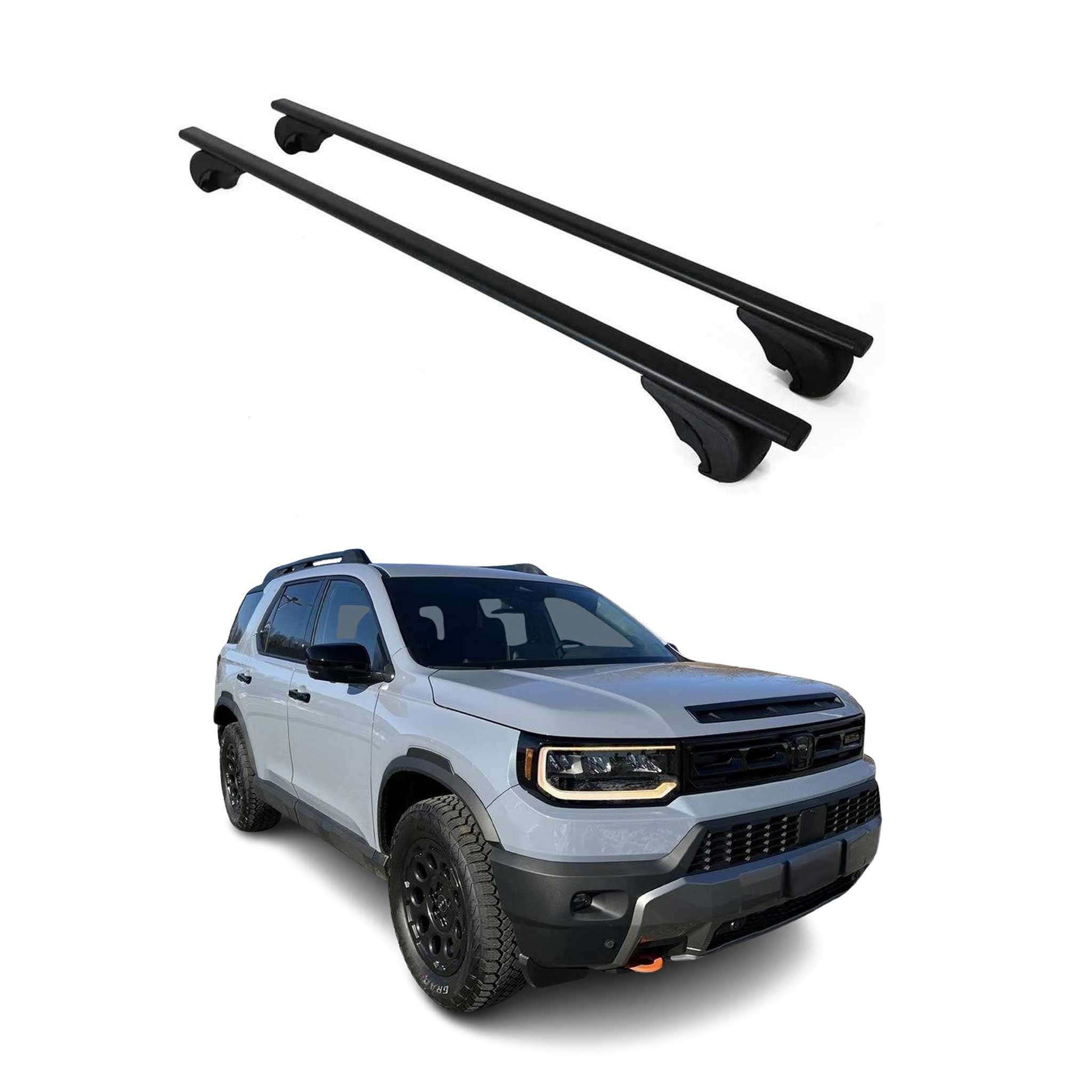2019-2025 Honda Passport 3.gen Roof Rack Cross Bars Black