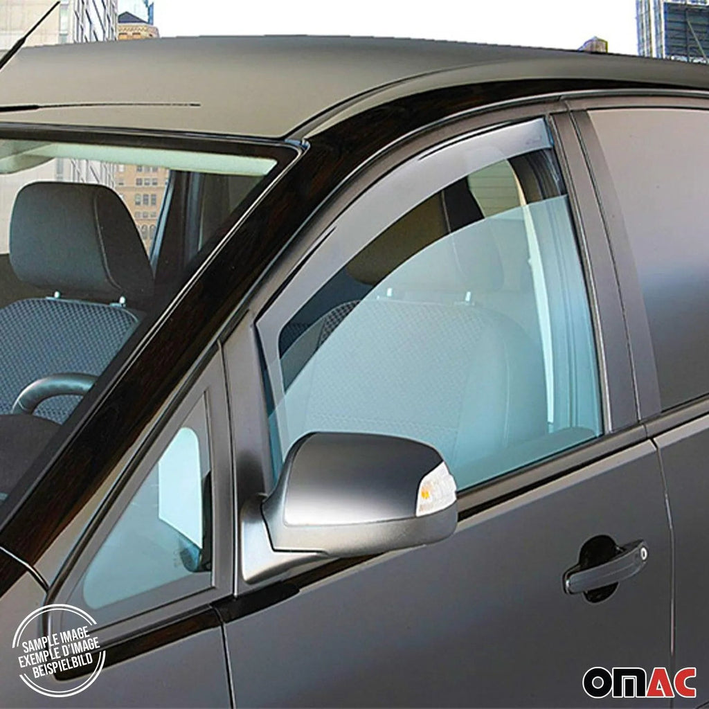 2012-2015 Honda Civic Sedan Bug Shield Hood Deflector & Window Visor Vent Kit 5Pcs Smoke