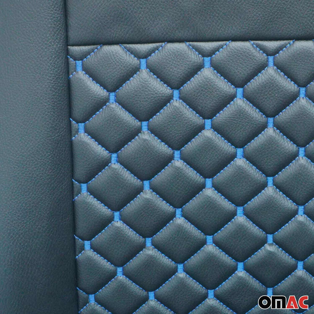2006-2018 Mercedes Sprinter W906 Leather Custom fit Seat Cover Black Blue