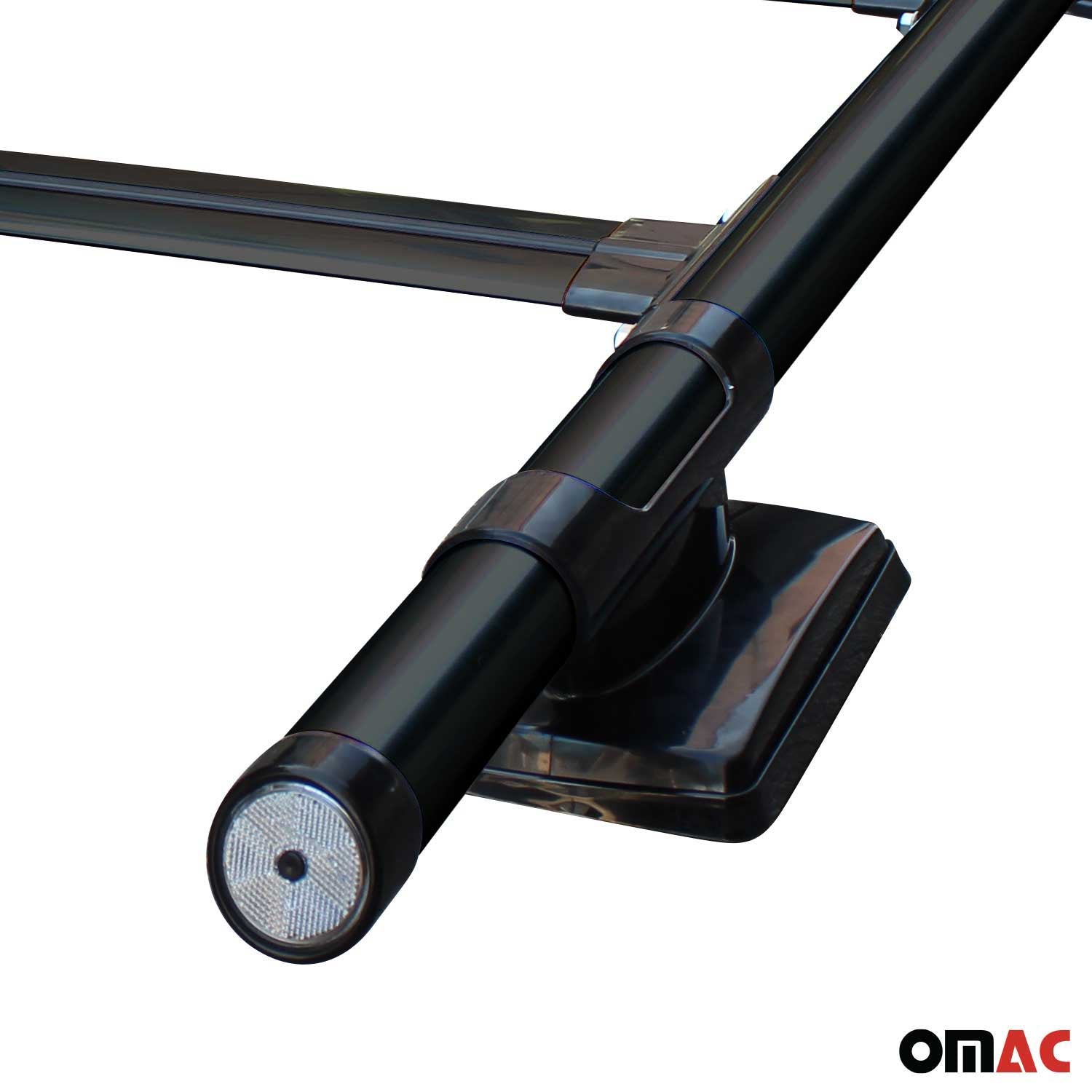 2023-2026 GMC Canyon III Crew Cab Top Roof Rack & Side Rails Black Alu 4Pcs