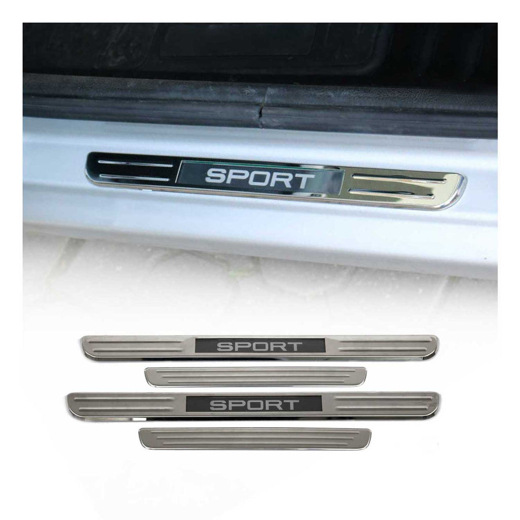 Mini Cooper Countryman Door Sill Scuff Plate Illuminated Sport Stainless Steel Silver 4 Pcs
