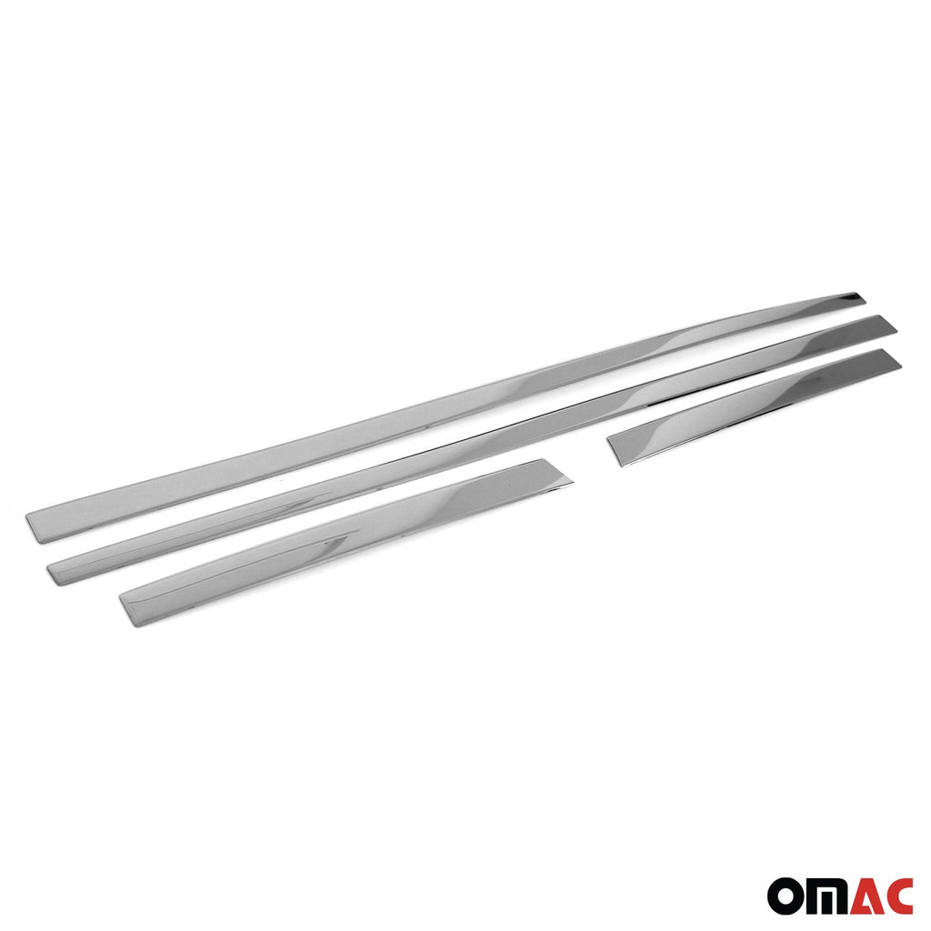 2007-2012 Dodge Nitro Side Door Molding Trim Skirt Garnish Stainless Steel Silver 4Pcs